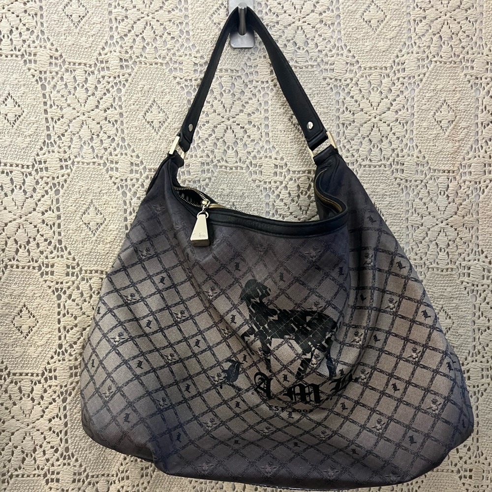 LAMB L.A.M.B large SHOULDER BAG Gwen Stefani sheep logo AUTHENTIC w/ dustbag - Picture 17 of 17